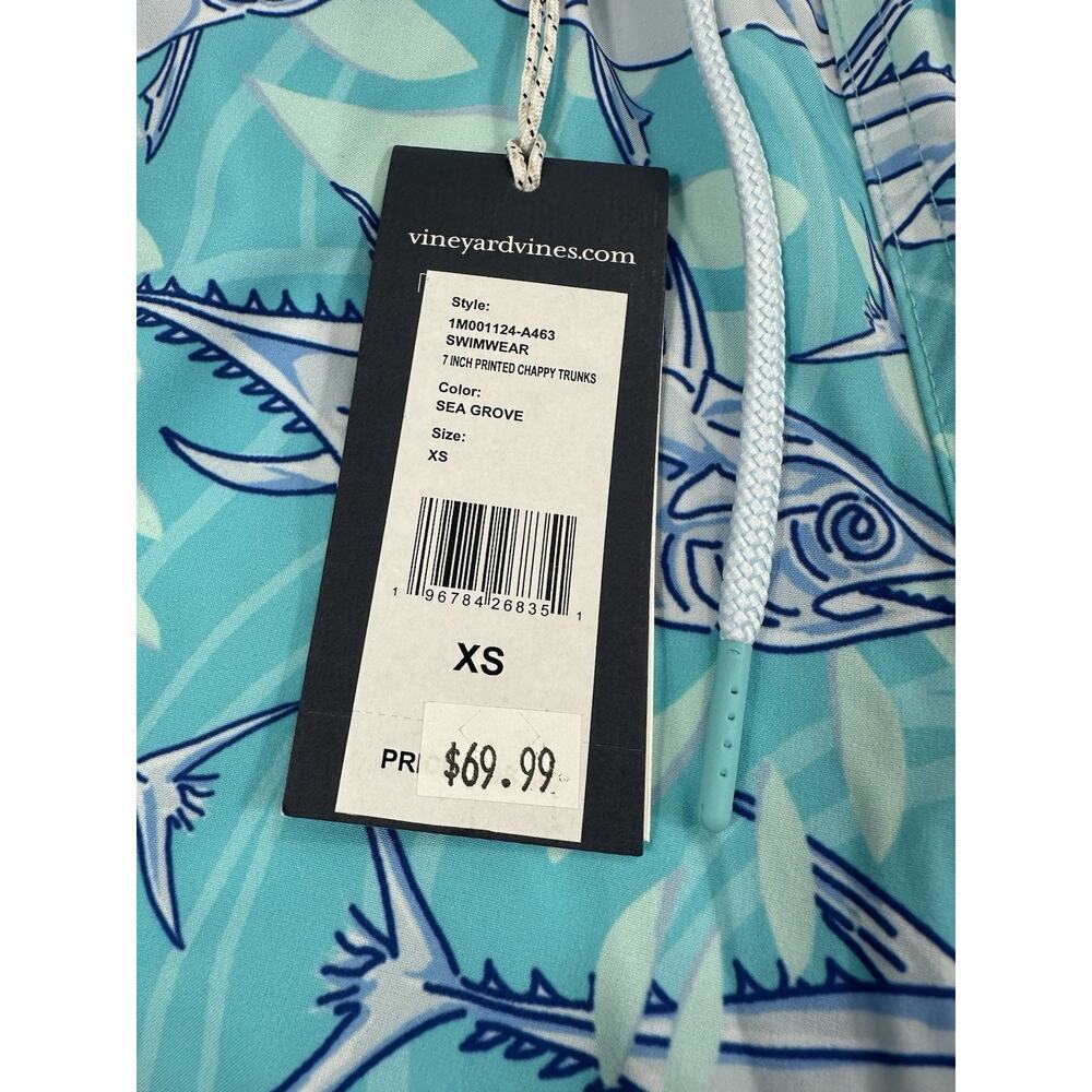 NEW VINEYARD VINES 7” Performance Swim Trunk Playful Fish Pattern Size XS NWT - Picture 5 of 13